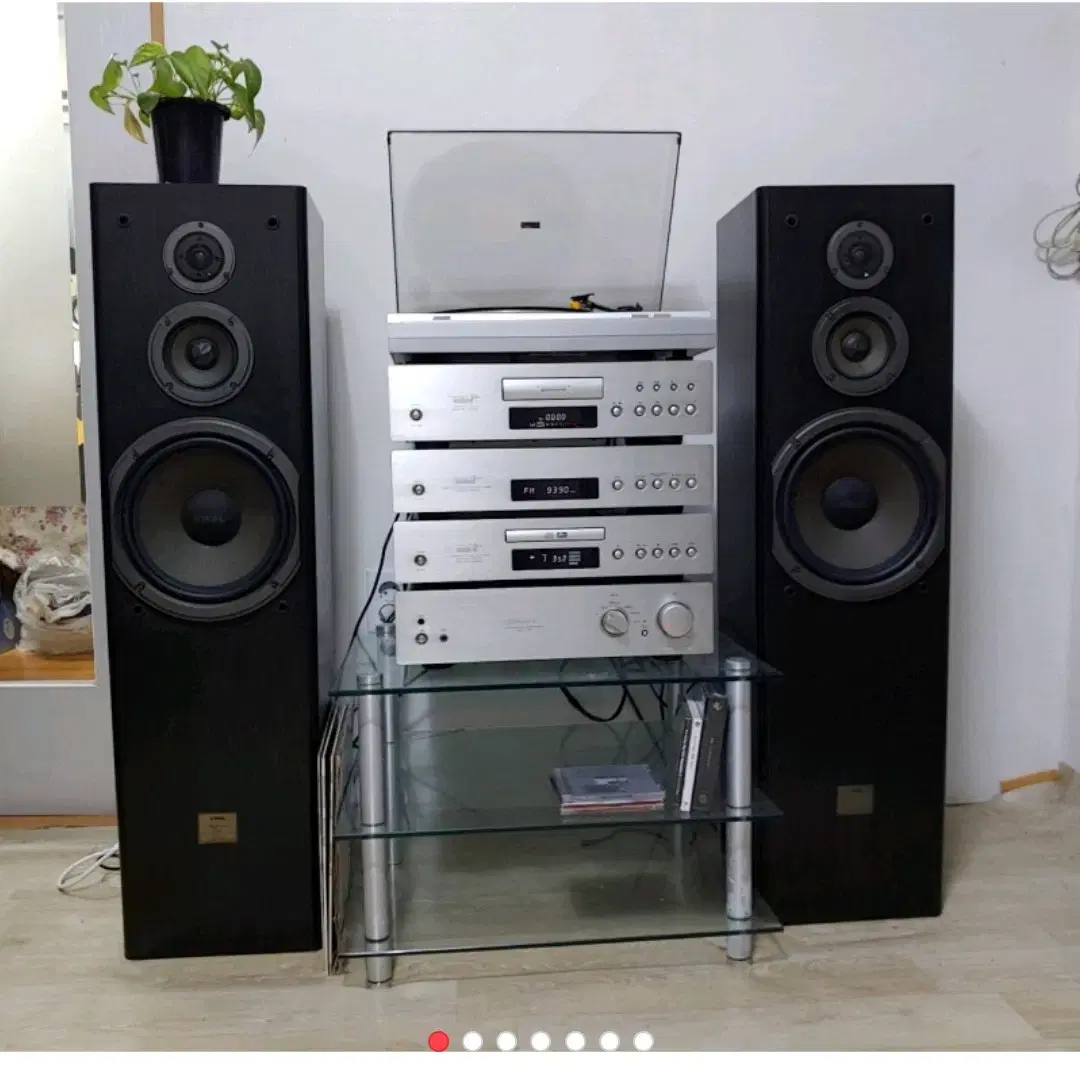 인켈 중형 4단 오디오, 스피커 턴테이블 풀세트 ( MAX 120W+12